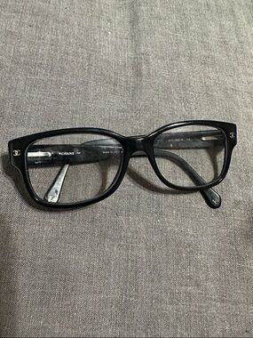 CHANEL Black Square Optical Glasses with Subtle Logo